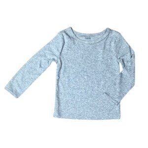 Gymboree Girls Long Sleeve T-shirt – Size3Y, Gray with Scalloped Edge Collar Det